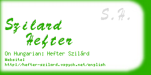 szilard hefter business card